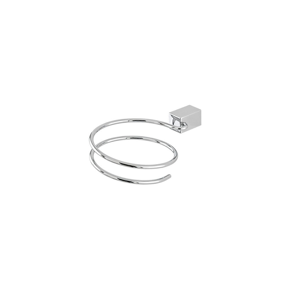 Porta asciugacapelli cromato serie Unica con piastrine in acciaio antiruggine by CeramicStore | Lo specialista del tuo bagno