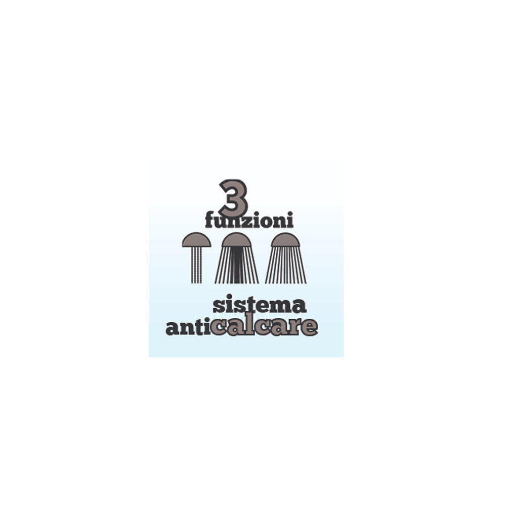 Doccetta a 3 funzioni modello13025 con sistema anticalcare diametro 95 mm by CeramicStore | Lo specialista del tuo bagno
