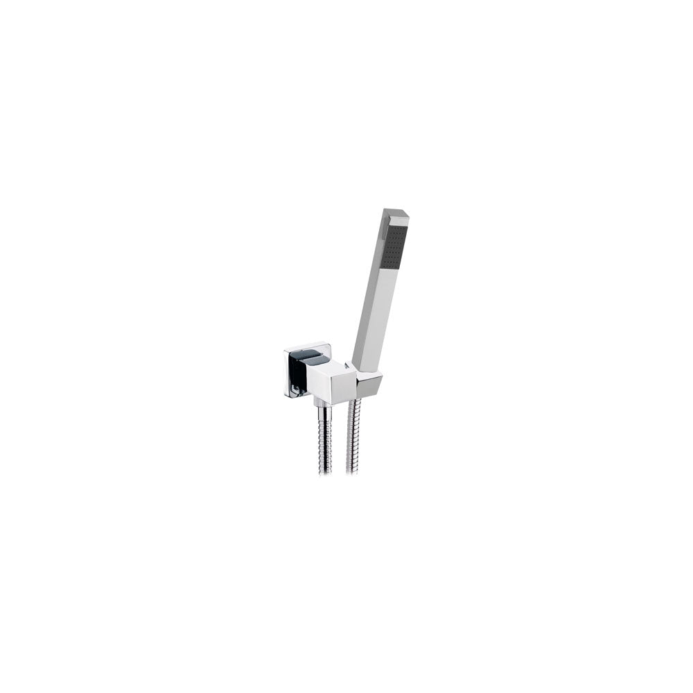 Presa acqua quadrata Rubinetterie Mariani con supporto in ottone, doccetta Panfilo e flessibile by CeramicStore | Lo specialista del tuo bagno