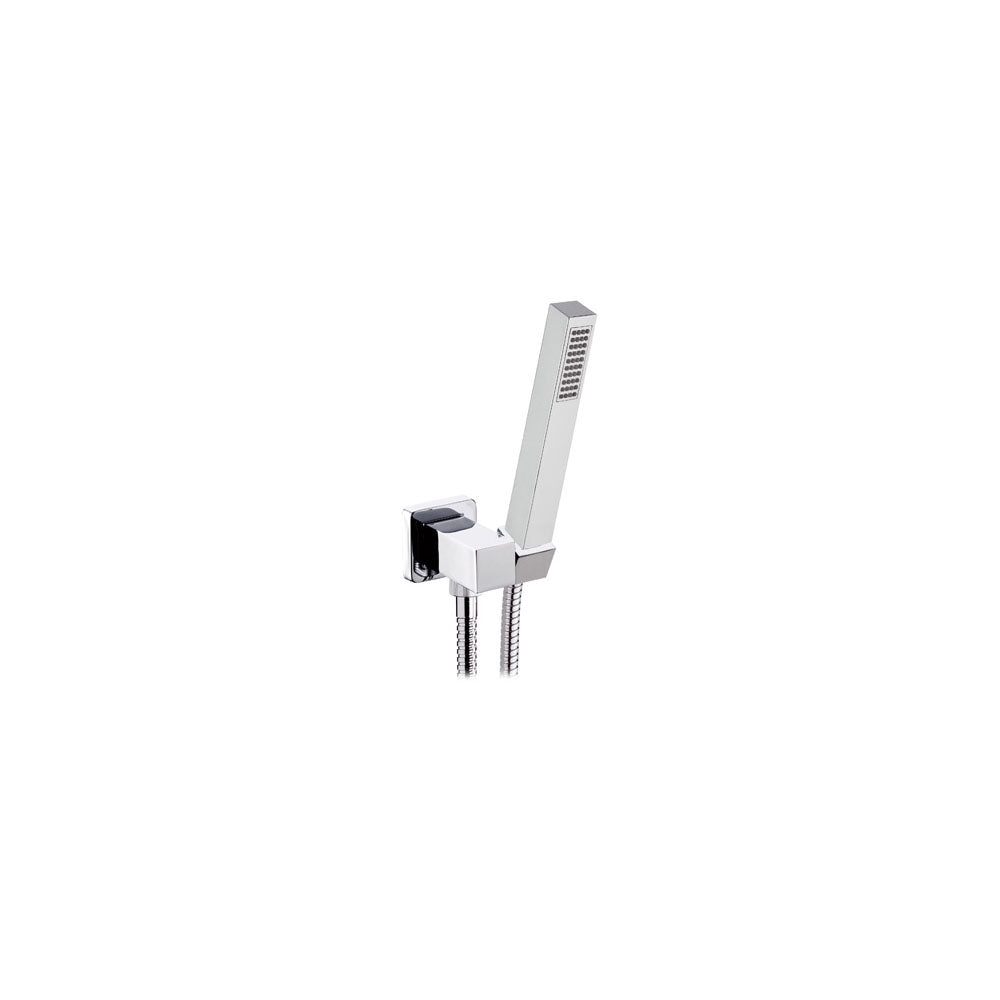 Presa acqua quadrata Rubinetterie Mariani con supporto in ottone, doccetta Polar e flessibile by CeramicStore | Lo specialista del tuo bagno