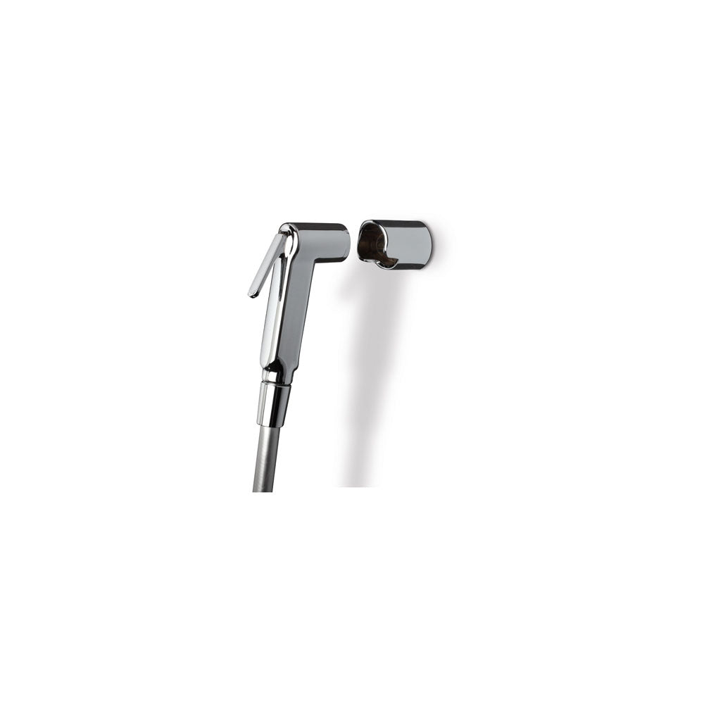 Kit doccetta Shut-Off cromo con flessibile 120 cm e supporto Plug by CeramicStore | Lo specialista del tuo bagno