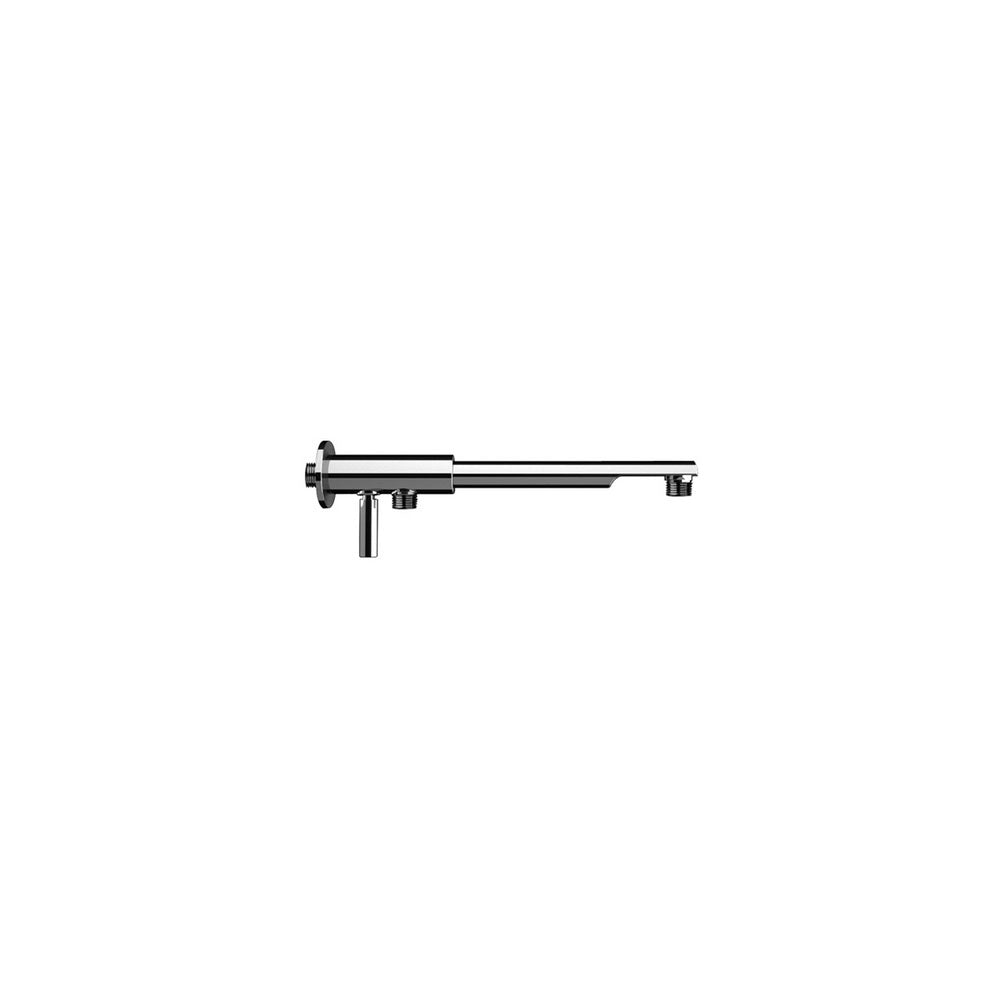 Braccio doccia minimal lunghezza 30 cm finitura cromata, con deviatore by CeramicStore | Lo specialista del tuo bagno
