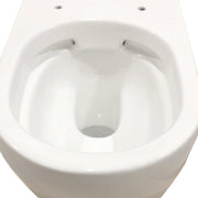 Sanitari sospesi senza brida Althea Cover in ceramica bianca wc+ bidet + sedile soft close slim