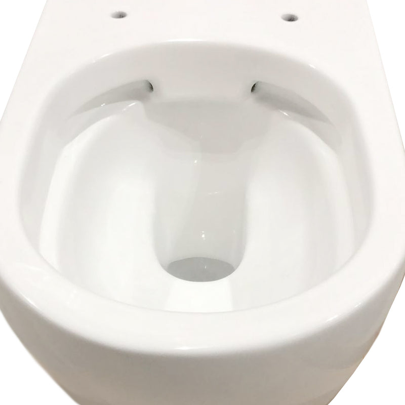 Sanitari sospesi senza brida Althea Cover in ceramica bianca wc+ bidet + sedile soft close slim