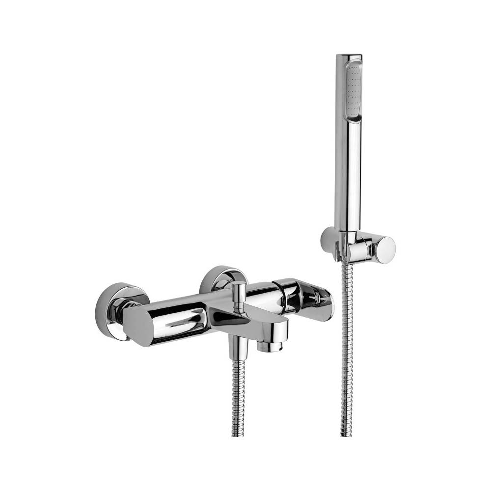 Miscelatore vasca serie Candy modello CA026CR con doccia duplex e supporto fisso cromo Paffoni by CeramicStore | Lo specialista del tuo bagno