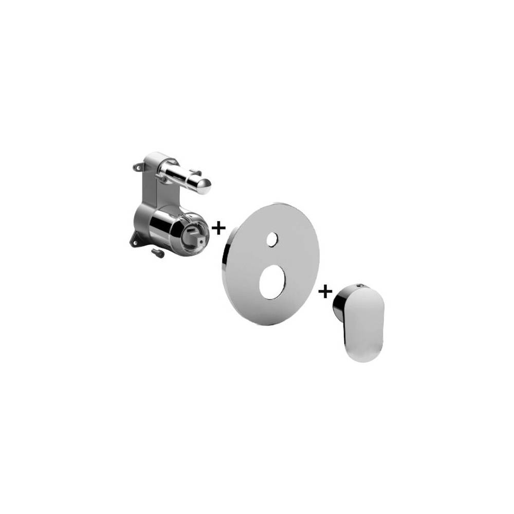 Set esterno miscelatore incasso doccia PBOX 015 piastra ABS serie Candy modello CABOX015CR cromo Paffoni by CeramicStore | Lo specialista del tuo bagno