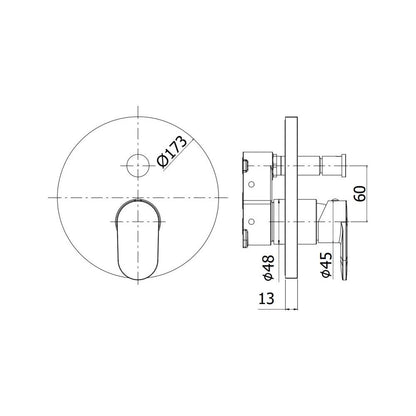 Set esterno miscelatore incasso doccia PBOX 015 piastra ABS serie Candy modello CABOX015CR cromo Paffoni by CeramicStore | Lo specialista del tuo bagno