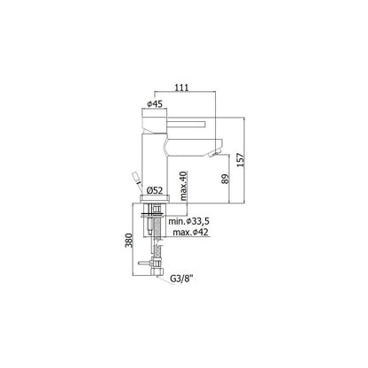 Miscelatore lavabo serie Stick modello SK071HST steel looking Paffoni by CeramicStore | Lo specialista del tuo bagno