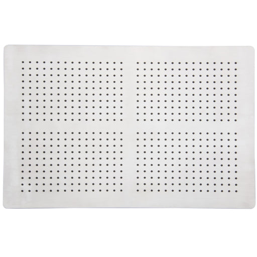 Soffione ad incasso in acciaio inox 316L spazzolato 50x36 cm modello Wellness di Tubico