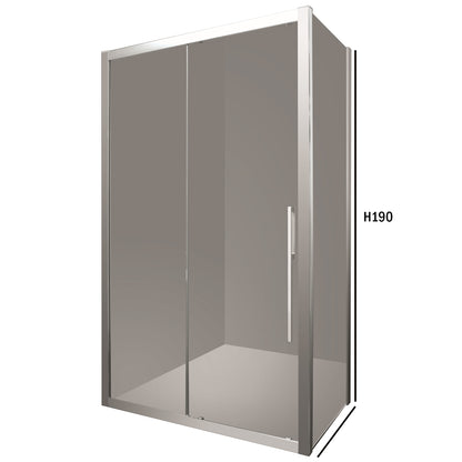 Parete fissa Itaca 72.5-74.5 cm cristallo trasparente 6mm h195 profilo argento lucido Made in Italy by CeramicStore | Lo specialista del tuo bagno