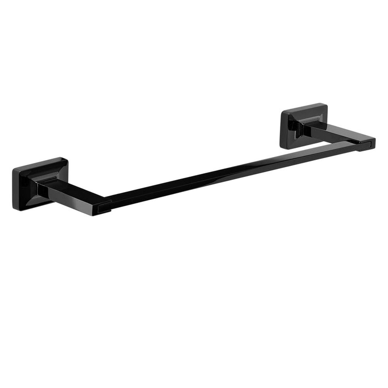 Porta asciugamani sospeso a barra in ottone 'Gran Torino' by Gedy - Nero lucido 35,6 cm by CeramicStore | Lo specialista del tuo bagno