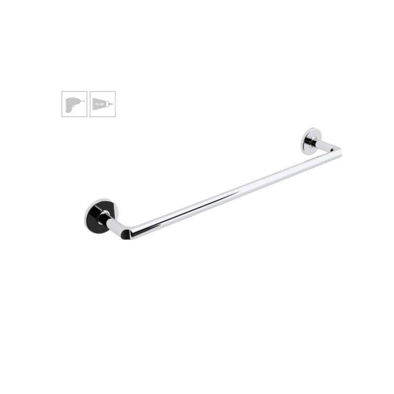 Porta asciugamani da incollo o da fissare a parete in ottone cromato collezione Sebecà di Lineabeta - 500mm by CeramicStore | Lo specialista del tuo bagno