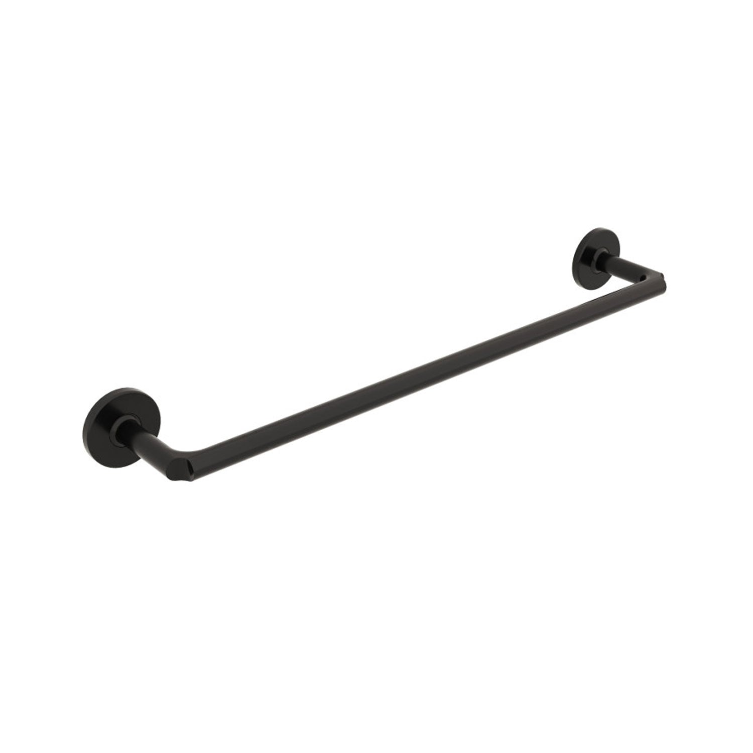 Porta asciugamani da incollo o da fissare a parete in ottone verniciato nero opaco collezione Sebecà di Lineabeta - 500mm by CeramicStore | Lo specialista del tuo bagno