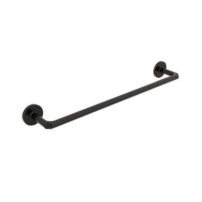 Porta asciugamani da incollo o da fissare a parete in ottone verniciato nero opaco collezione Sebecà di Lineabeta - 500mm by CeramicStore | Lo specialista del tuo bagno