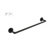 Porta asciugamani da incollo o da fissare a parete in ottone verniciato nero opaco collezione Sebecà di Lineabeta - 500mm by CeramicStore | Lo specialista del tuo bagno