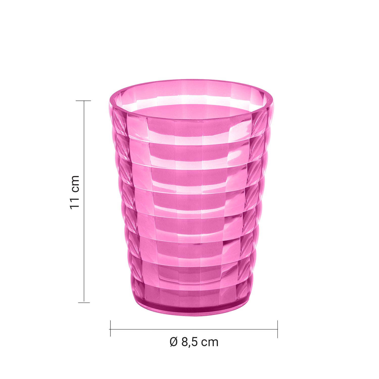 Portaspazzolini da appoggio Gedy serie Glady - Fucsia