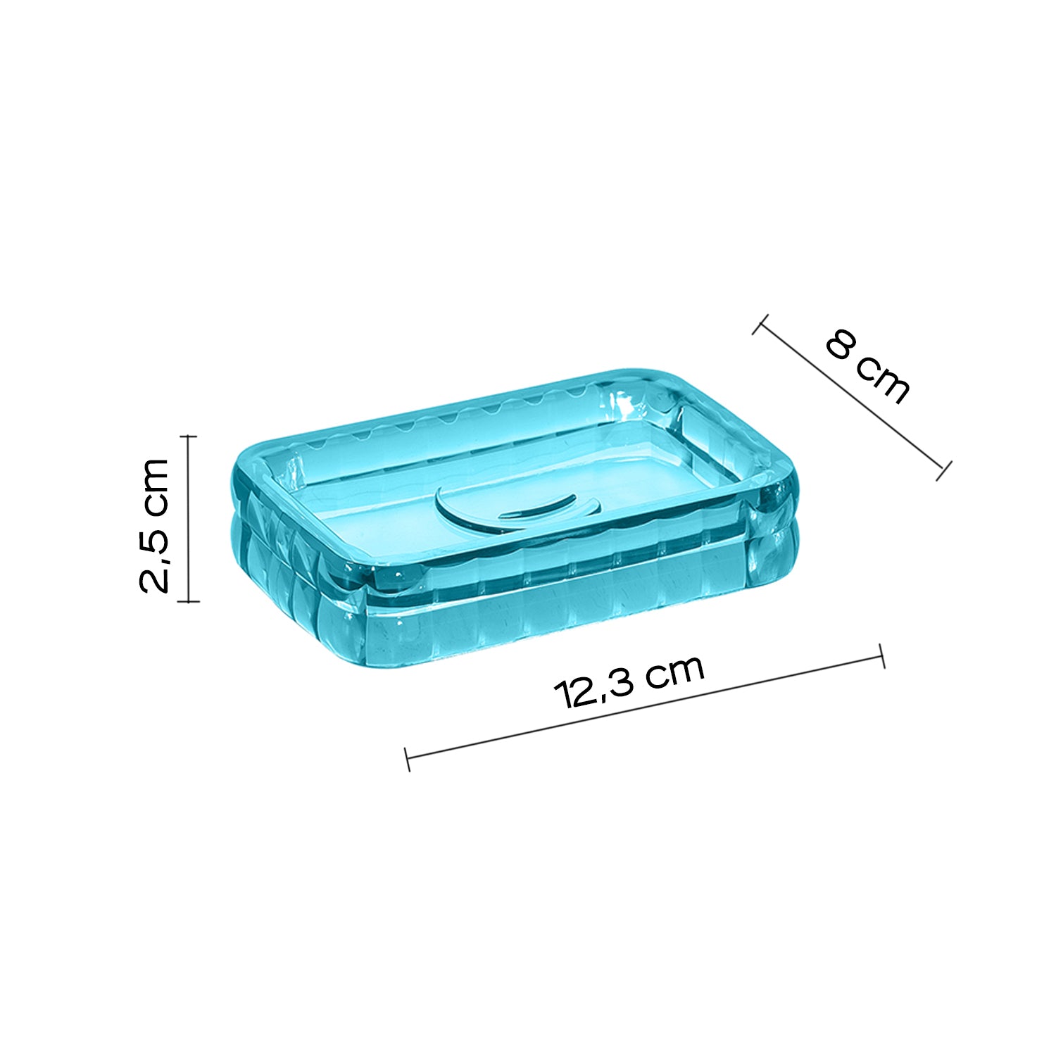 Portasapone da appoggio Gedy serie Glady - Celeste