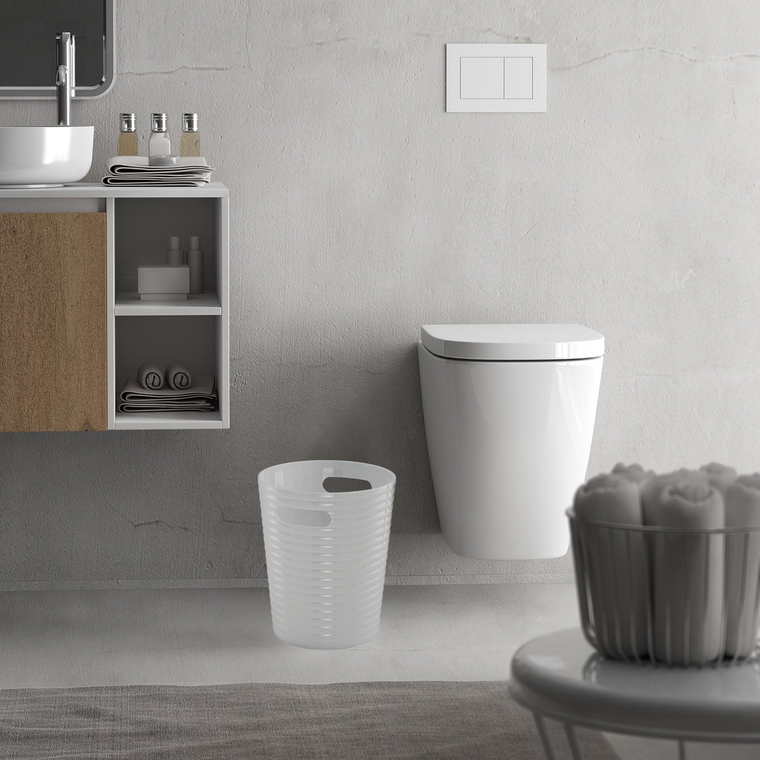 Gettacarta 6.6 lt da appoggio Gedy serie Glady - Bianco by CeramicStore | Lo specialista del tuo bagno