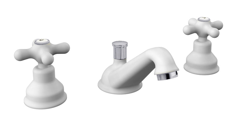 Batteria lavabo con bocca Retrà² Paffoni serie Iris - Cromo/Bianco by CeramicStore | Lo specialista del tuo bagno