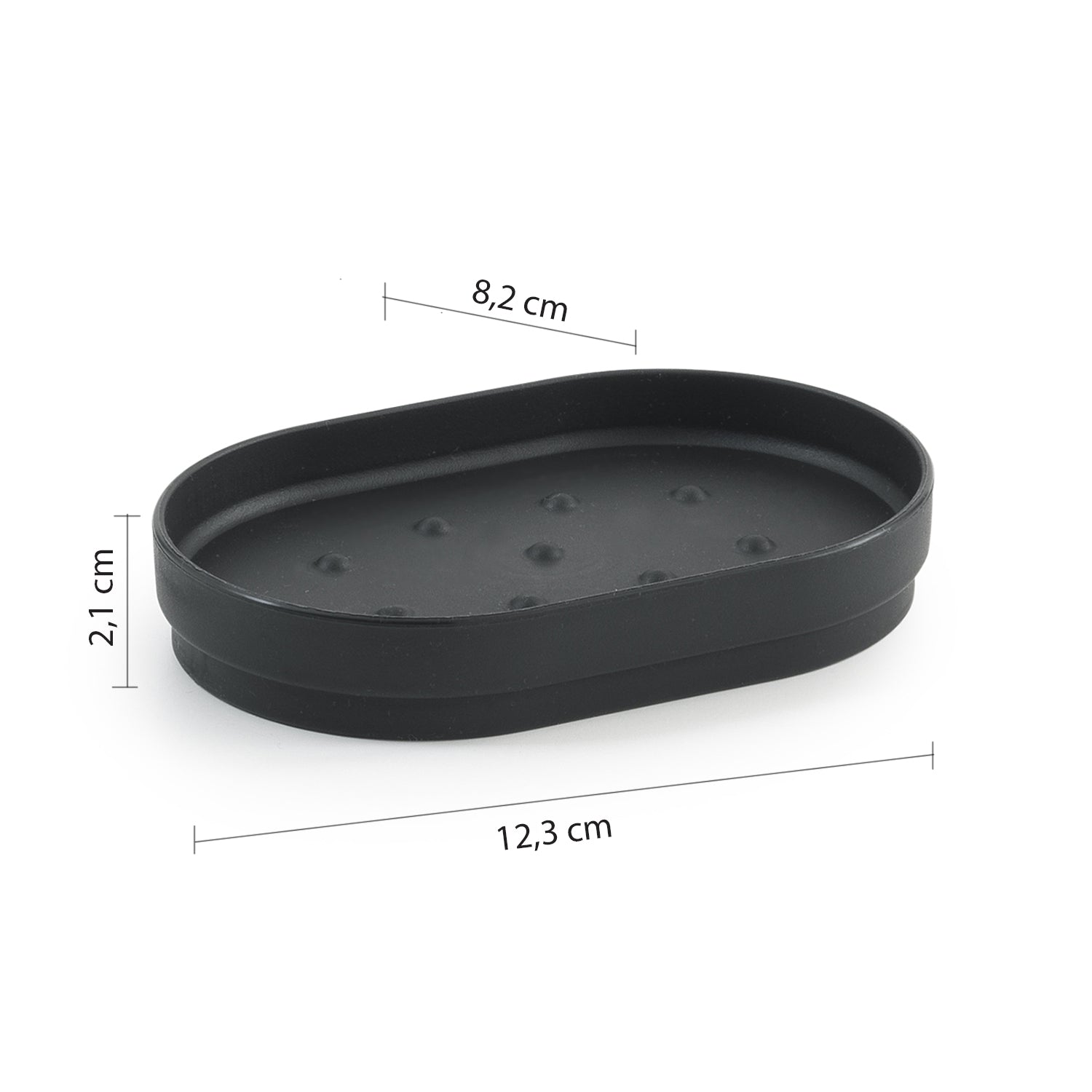 Portasapone in resina Gedy serie Sharon - Nero Matt