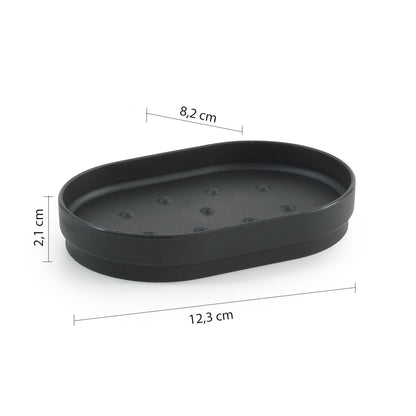 Portasapone in resina Gedy serie Sharon - Nero Matt