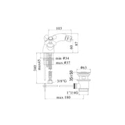 Monoforo bidet con scarico automatico Paffoni serie Iris - Bianco/Gold by CeramicStore | Lo specialista del tuo bagno