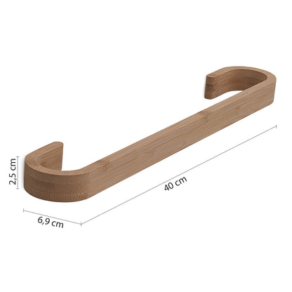 Portasalviette 40 cm in bambà¹ Gedy serie Himalaya - Naturale by CeramicStore | Lo specialista del tuo bagno