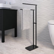 Piantana porta asciugamani in Acciaio Inox modello Florida di Gedy - Nero Matt