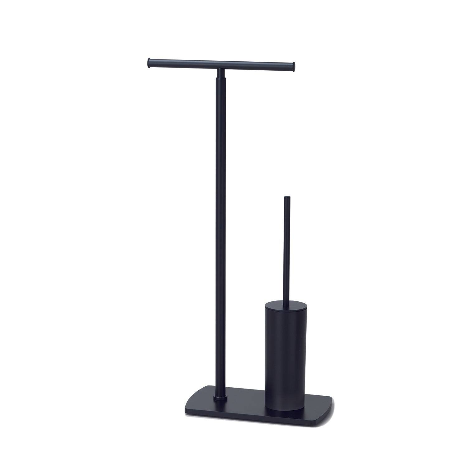 Piantana portarotolo e scopino in Acciaio Inox modello Florida di Gedy - Nero Matt