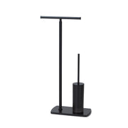 Piantana portarotolo e scopino in Acciaio Inox modello Florida di Gedy - Nero Matt