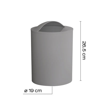 Cestino bagno da appoggio modello Eye di Gedy - Grigio by CeramicStore | Lo specialista del tuo bagno