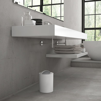 Cestino bagno da appoggio modello Eye di Gedy - Bianco by CeramicStore | Lo specialista del tuo bagno