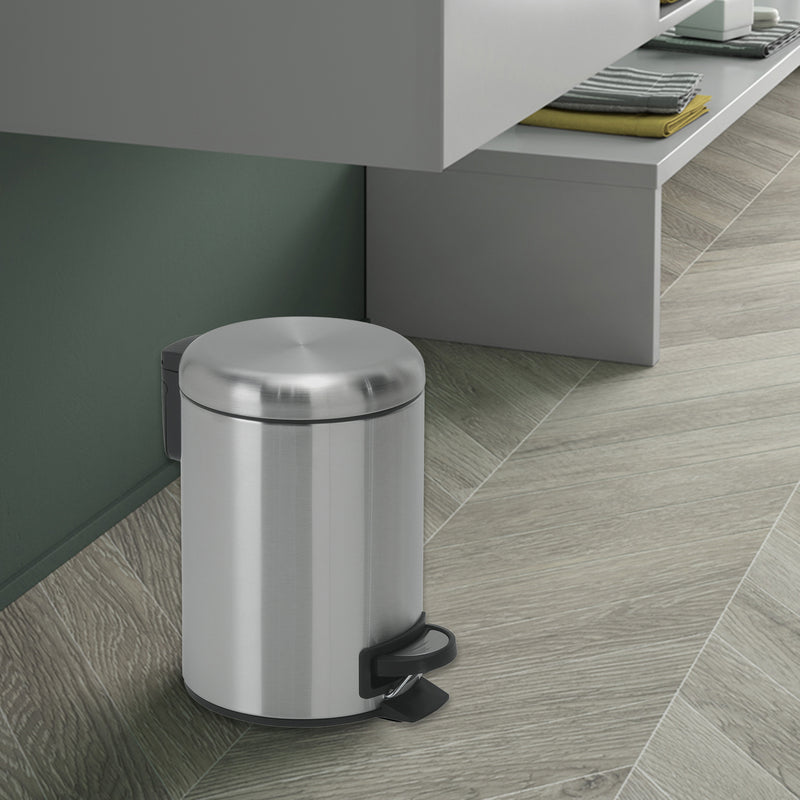 Portarifiuti 3 lt in Acciaio Inox modello Potty di Gedy - Spazzolato by CeramicStore | Lo specialista del tuo bagno