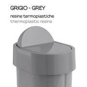 Portarifiuti da appoggio di Gedy serie Junior - Grigio by CeramicStore | Lo specialista del tuo bagno