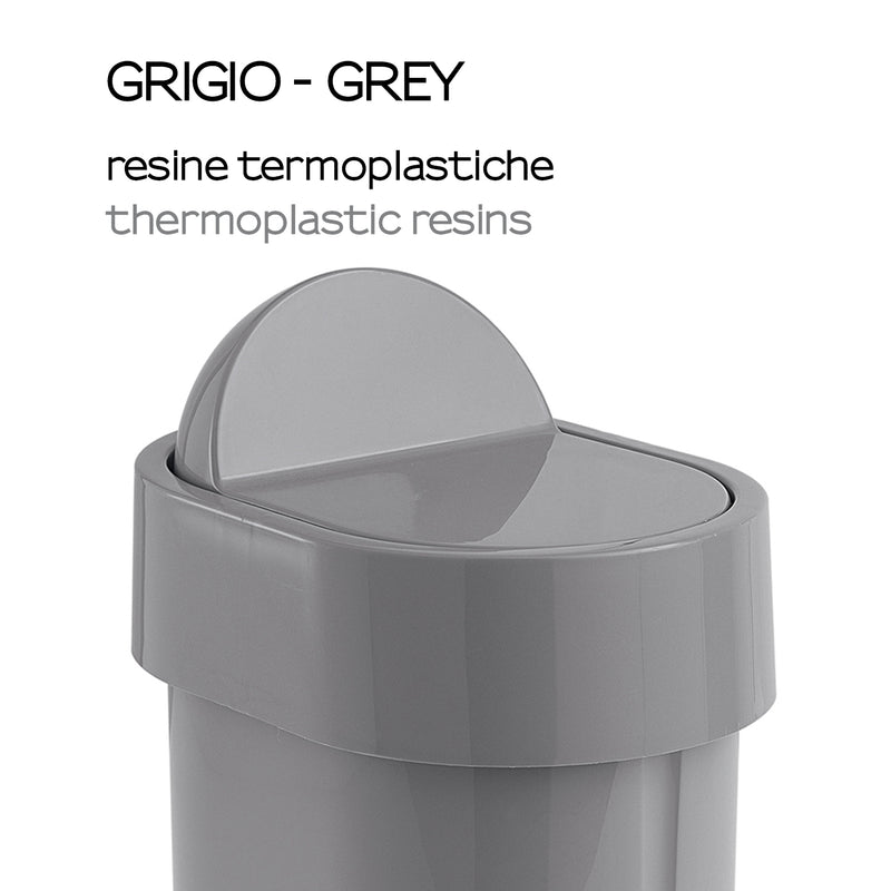 Portarifiuti da appoggio di Gedy serie Junior - Grigio by CeramicStore | Lo specialista del tuo bagno