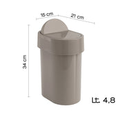 Portarifiuti da appoggio di Gedy serie Junior - Tortora by CeramicStore | Lo specialista del tuo bagno