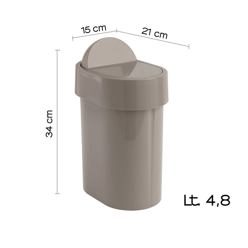 Portarifiuti da appoggio di Gedy serie Junior - Tortora by CeramicStore | Lo specialista del tuo bagno