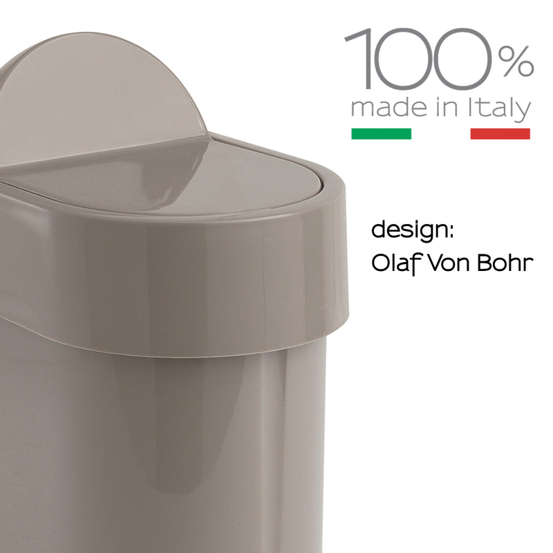 Portarifiuti da appoggio di Gedy serie Junior - Tortora by CeramicStore | Lo specialista del tuo bagno