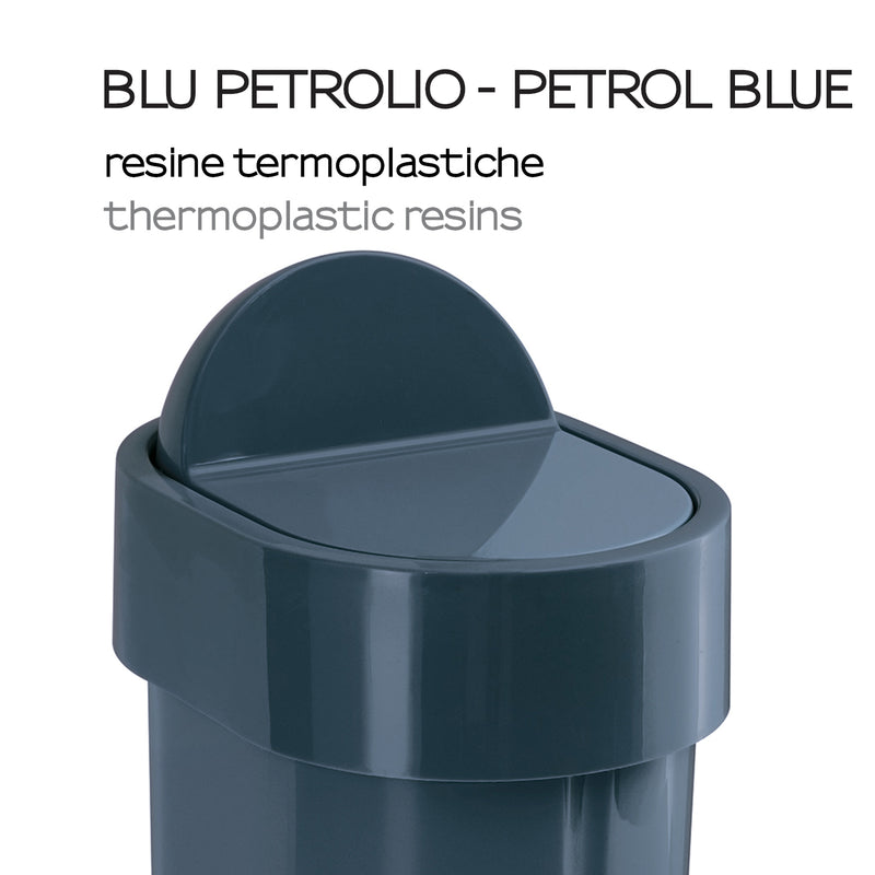 Portarifiuti da appoggio di Gedy serie Junior - Blu petrolio by CeramicStore | Lo specialista del tuo bagno