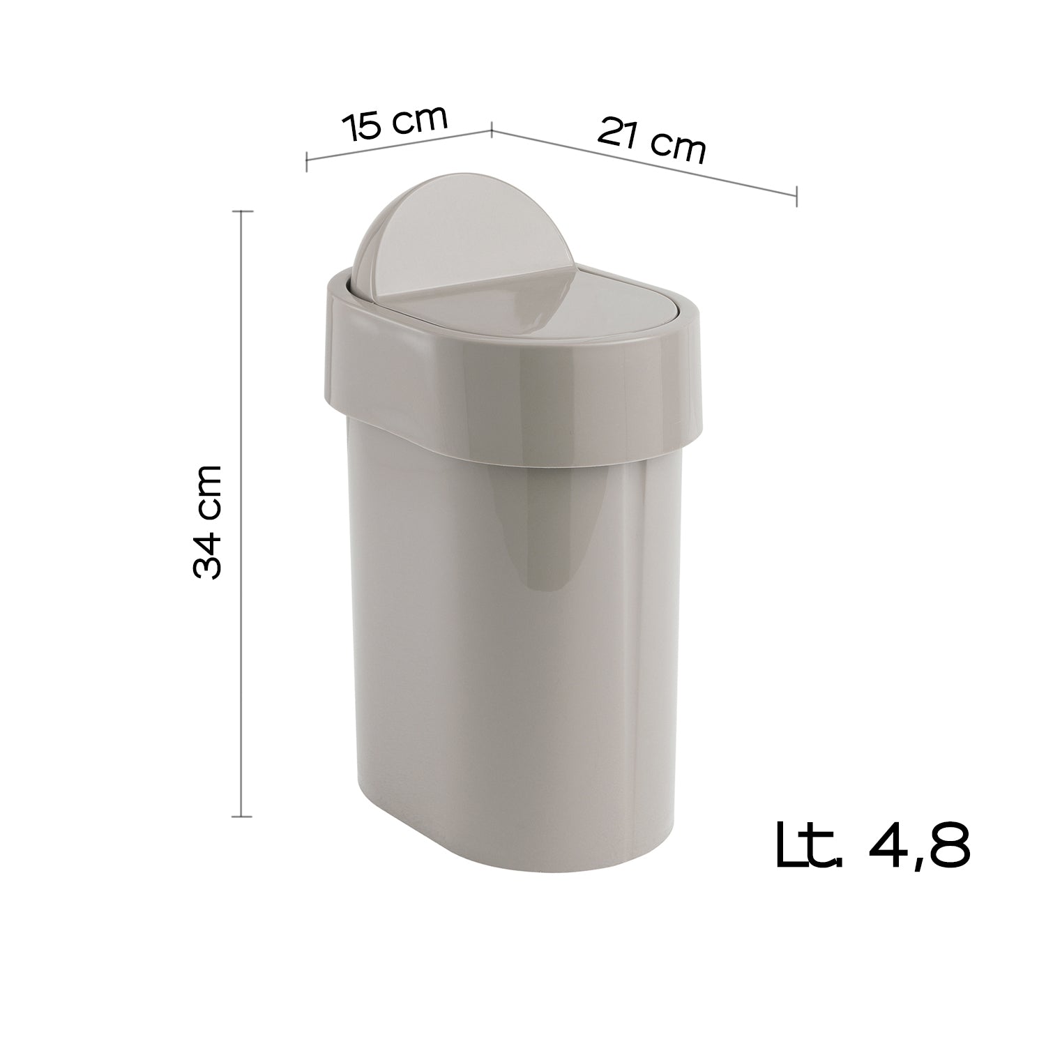 Portarifiuti da appoggio di Gedy serie Junior - Beige by CeramicStore | Lo specialista del tuo bagno