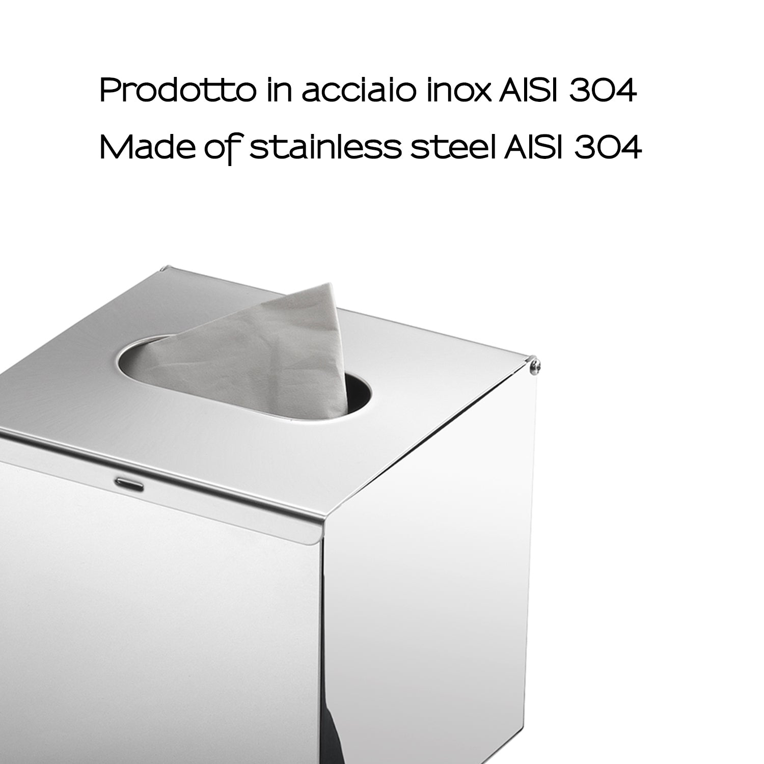 Gedy Porta Fazzoletti Da Appoggio - Cromato Lucido AISI 304 by CeramicStore | Lo specialista del tuo bagno