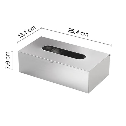 Gedy Porta Fazzoletti Rettangolare In Acciaio - Spazzolato by CeramicStore | Lo specialista del tuo bagno