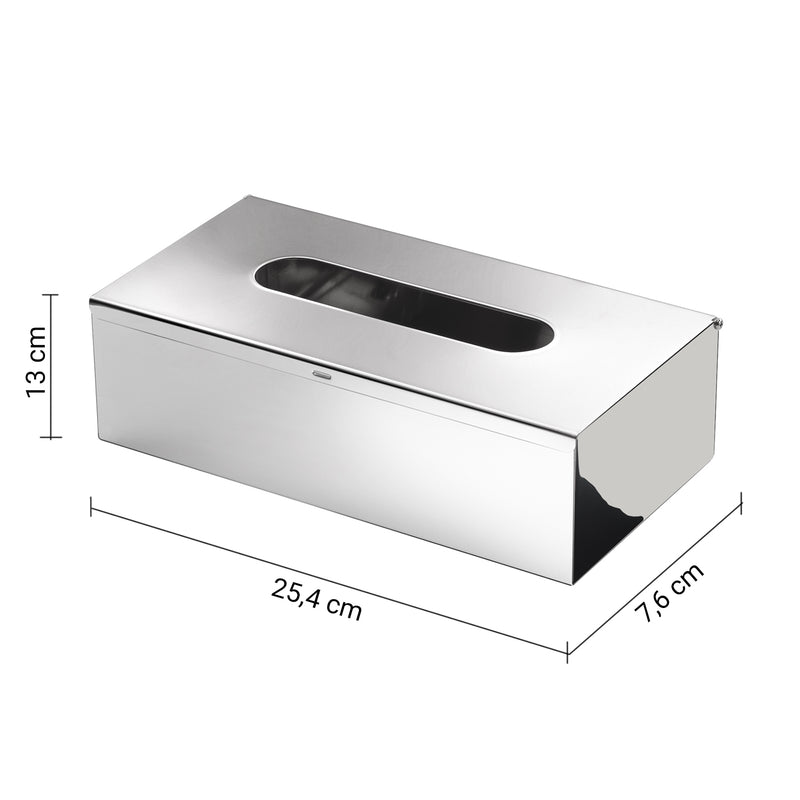 Gedy Porta Fazzoletti Rettangolare - Cromato Lucido Inox by CeramicStore | Lo specialista del tuo bagno