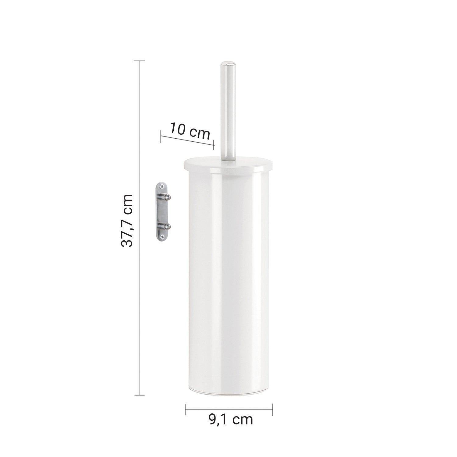 Scopino da muro modello Flip di Gedy in Acciaio Inox - Bianco by CeramicStore | Lo specialista del tuo bagno