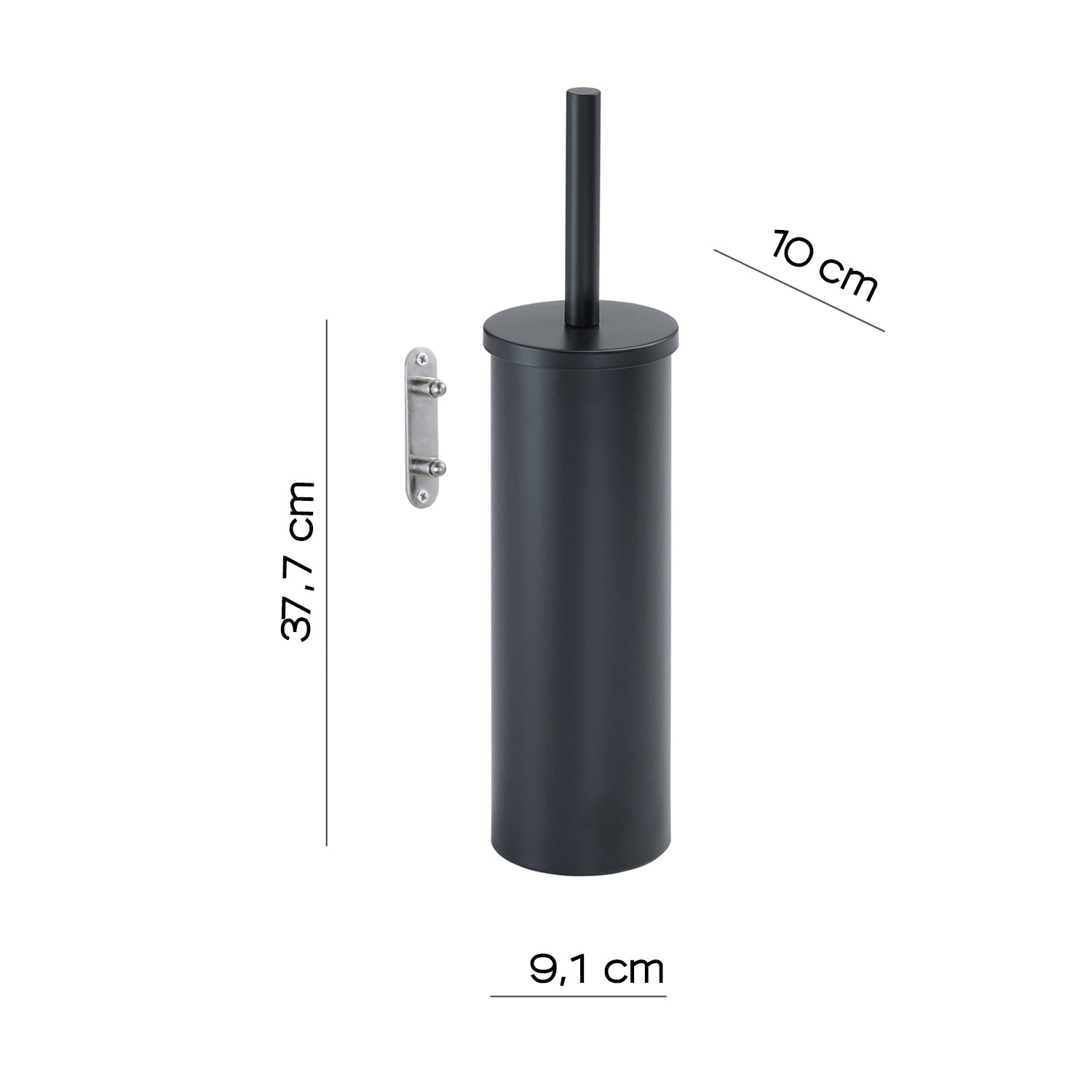Scopino da muro modello Flip di Gedy in Acciaio Inox - Nero Matt by CeramicStore | Lo specialista del tuo bagno