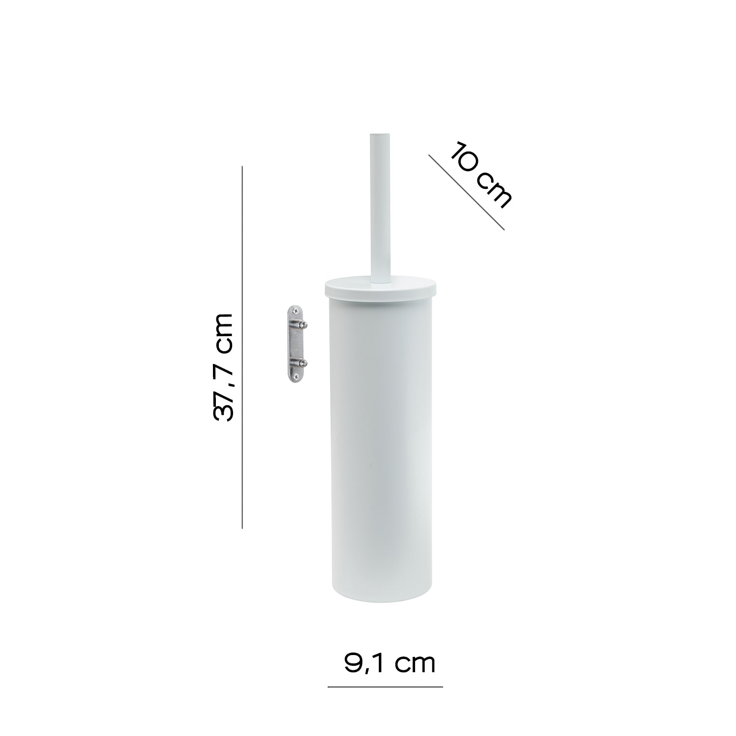 Scopino da muro modello Flip di Gedy in Acciaio Inox - Bianco Matt by CeramicStore | Lo specialista del tuo bagno