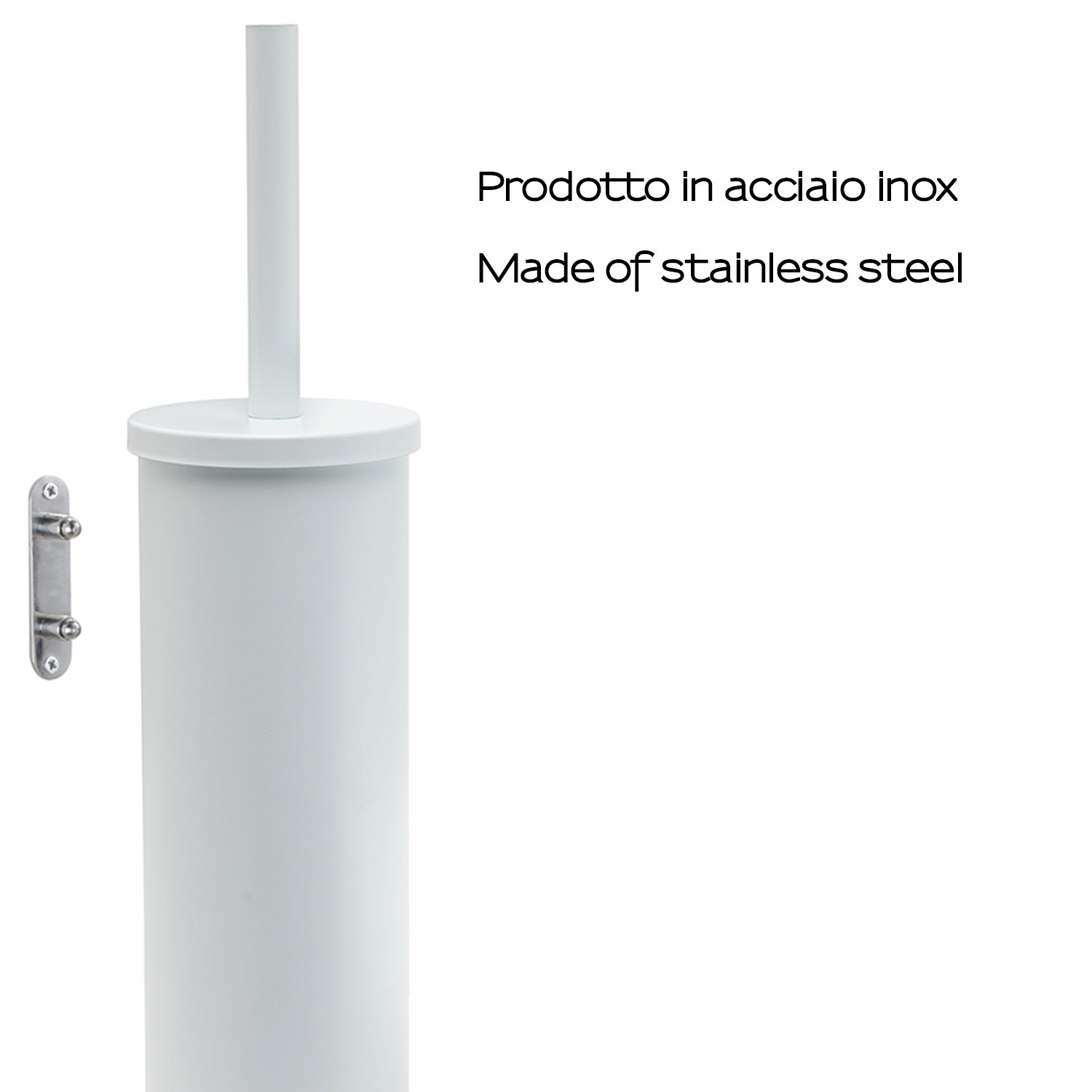 Scopino da muro modello Flip di Gedy in Acciaio Inox - Bianco Matt by CeramicStore | Lo specialista del tuo bagno