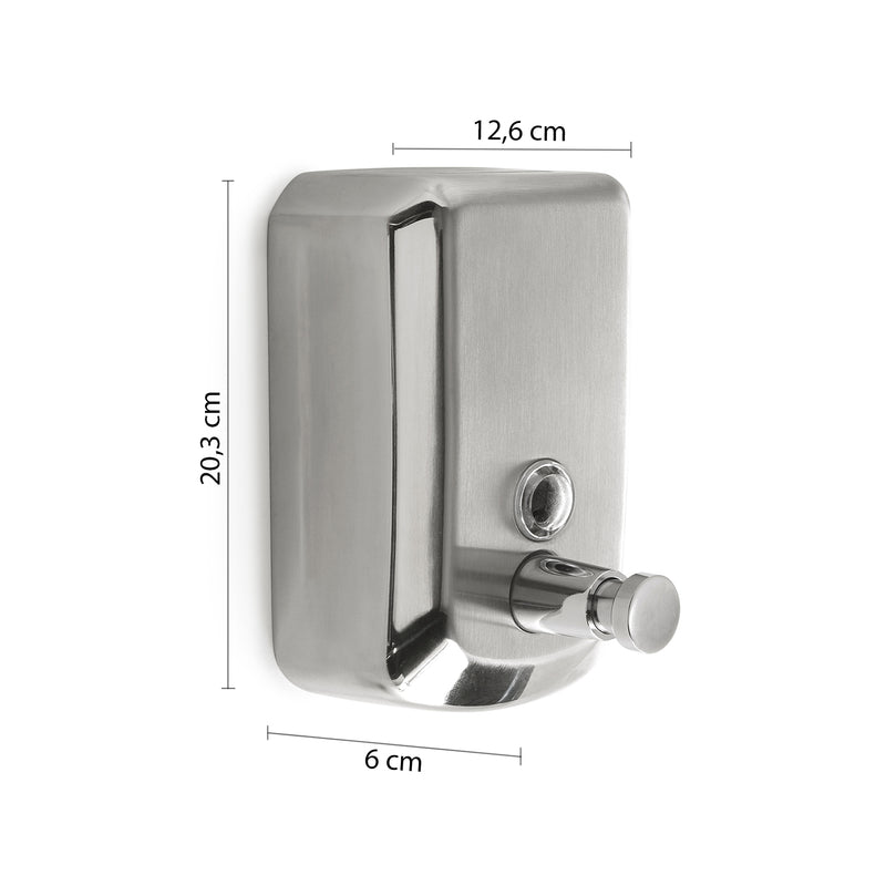Dispenser sapone da parete da 1000 ml in acciaio inox di Gedy modello Epos - Lucido by CeramicStore | Lo specialista del tuo bagno
