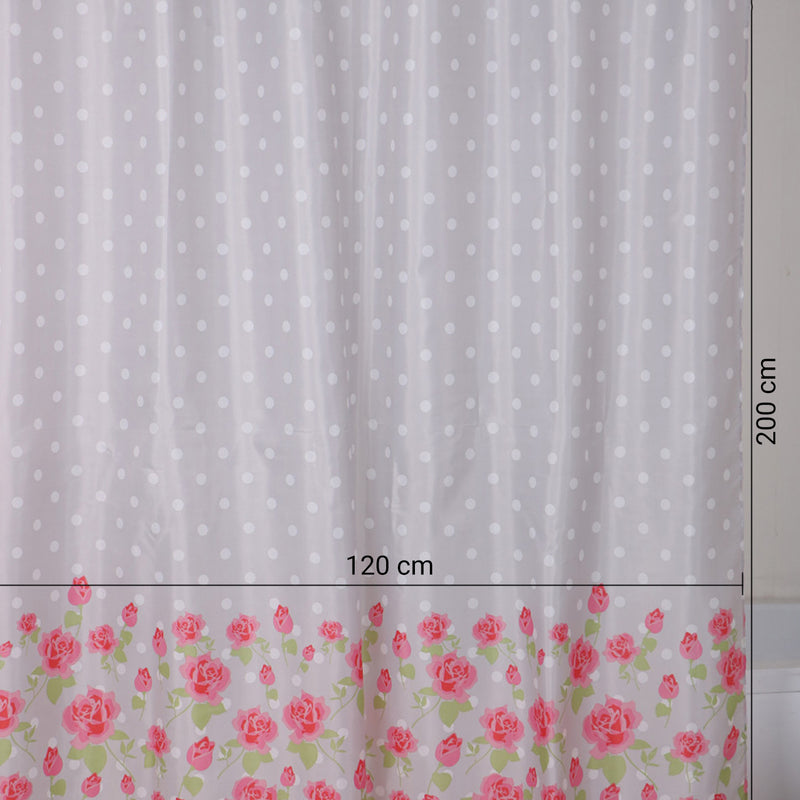 Tenda doccia in tessuto 120x200 cm modello Lady Mary di Gedy - Grigio e Rosa by CeramicStore | Lo specialista del tuo bagno