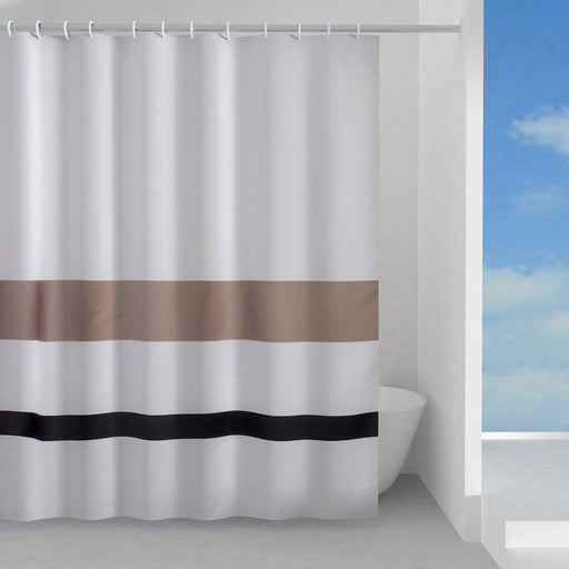 Tenda doccia in tessuto 240x200 cm modello Living di Gedy - Beige, Bianco e Nero by CeramicStore | Lo specialista del tuo bagno